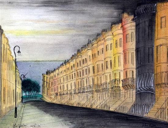 § John Piper (1903-1992) Brighton Street 11.75 x 15.75in.